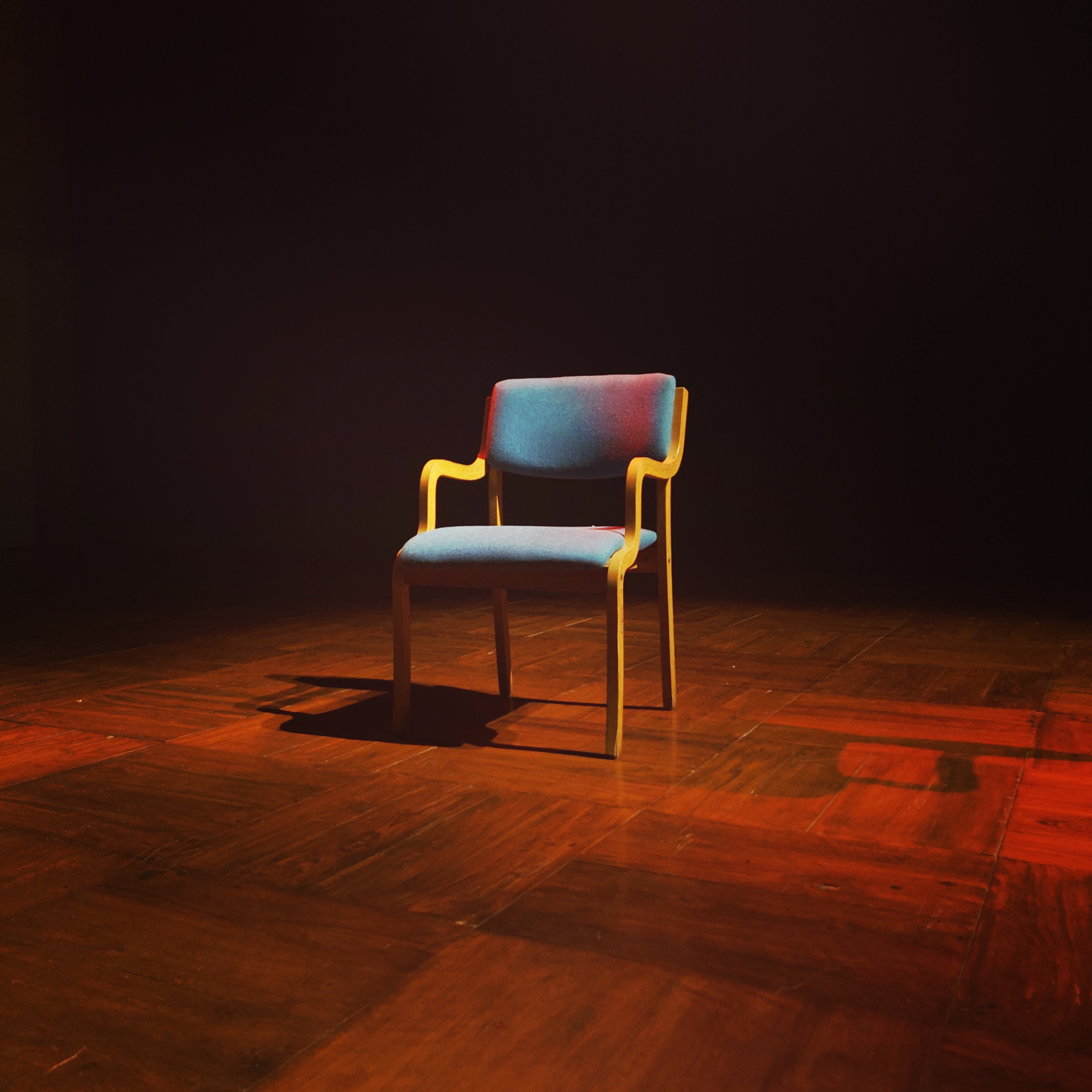 Chair in colored light