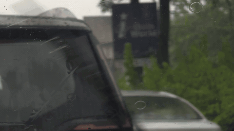 Rainy car window close-up
